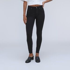 Everlane Mid Rise Skinny Ankle Jeans in Black, Women's Size 25 L26